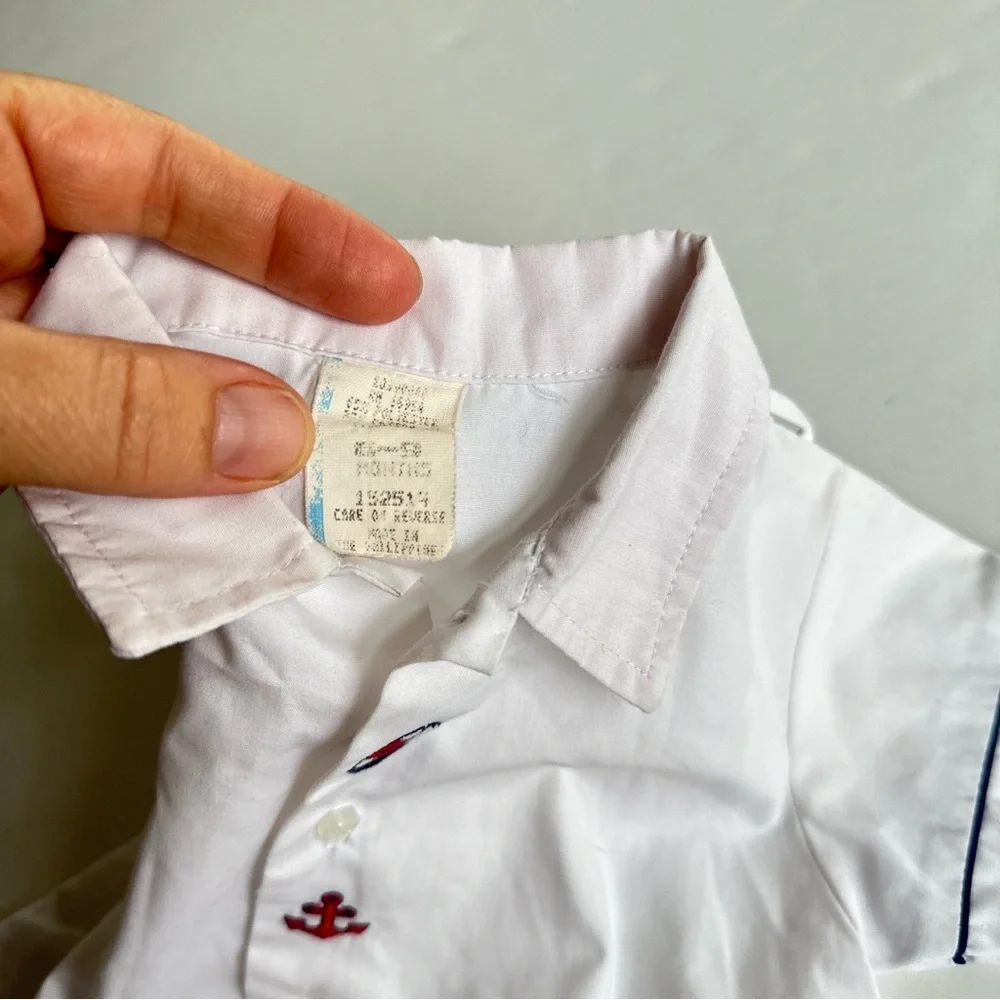 Vintage Nautical Button Down Top